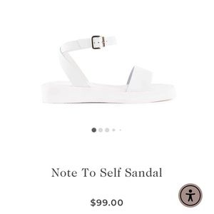 $99 NIB Seychelles Note to Self White Leather Flatform Sandals w/ Strap, 9.5